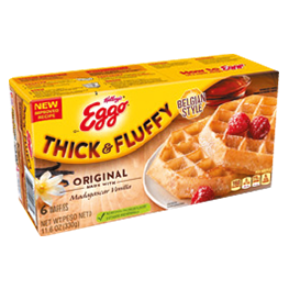 Eggo Thick & Fluffy Waffles Select. Varieties 11.6 OZ. Box.