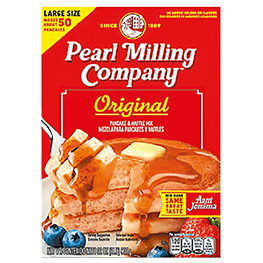 PEARL MILLING PANCAKE SYRUP SELECT VARIETIES 24 FL. OZ. BTL. PEARL MILLING PANCAKE MIX SELECT VARIETIES 24-32 OZ. BOX