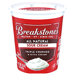 BREAKSTONE’S SOUR CREAM ORIGINAL OR REDUCED FAT 16 OZ. CONTS.