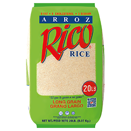 RICO RICE LONG GRAIN OR PARBOILED LONG GRAIN 20 LB. PKG.