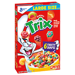 GENERAL MILLS CHEERIOS, LUCKY CHARMS, COCOA PUFFS & TRIX LARGE SIZE 12-15.2 OZ. PKG.