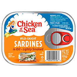 CHICKEN OF THE SEA SARDINES SELECT VARIETIES 3.75 OZ. CAN