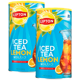 LIPTON ICED TEA LEMON MIX 38 QT. OR LS LEMON ICED TEA 68.4-89.8 OZ. CNSTR. 