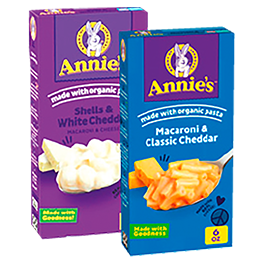 ANNIE’S MACARONI & CHEESE SELECT VARIETIES 5.3-6 OZ. PKG.