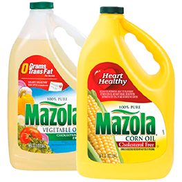 MAZOLA PURE CORN OR CORN OIL PLUS & VEGETABLE OR CANOLA 96 FL. OZ. BTL.