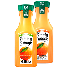 SIMPLY ORANGE JUICE SELECT VARIETIES 46 FL. OZ. BTL.